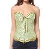 SHEKINI Elegante Corsetto Donna Satin Underbust Waist Traine Bustino Corsetto a Cuore Crop Top Shapewear Modellante Cincher Training con G-String