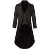 YOSUWOAI Steampunk Frack Cappotto da uomo medievale vittoriana giacca a vento gotico smoking rinascimentale vichingo costume lungo vintage carnevale cosplay giacca da festa blazer, O marrone, 3XL