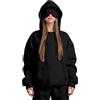 VPQILH Nuovo Felpa Donna con maschera per gli occhi, Felpe Donna con Cappuccio Sweatshirt in Tinta Unita Hoodie con Tasche Frontali e Tasche Nascoste Pullover per Viaggio con modalità Aereo, Sportiva Casual