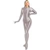SOFSOT Bodysuit Completo Lucido da Donna Costume da Bagno a Pezzo Unico Con Cerniera Posteriore Lucido