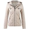 KHIRVWL Offerte Lampo del Giorno Giacche di Ecopelle Corto Slim Donna Crop Cappotto Giubbino Antivento Autunno Giubbotti in Pelle Donna Curvy Cardigan Giubbotto Similpelle Giacche Vintage Parka