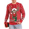Leversic Maglione Natalizio Uomo Maglioni Natali Ugly Sweater Invernale Pullover in Maglieria Manica Lunga Felpa Natalizia S-XXL