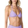 Goldenpoint Donna Costume da Bagno Lamè - Parte Alta del Bikini - Triangolo Fisso con Imbottitura Removibile in Tessuto Tinta Unita con Lurex a Contrasto Taglia 3B Colore Lavanda