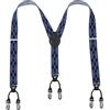 Lafayon Bretelle Uomo 6 Clips Y-Back Larghezza 3,5 cm Elastiche Regolabili con Clips Resistenti in Metallo e Confezione Regalo