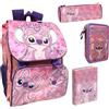 PELLECCHIA 1969 |Schoolpack Zaino con Astuccio 3 Scomparti +Diario + tombolino (Per Angel Stitch)