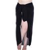 SHU-SHI - pareo da spiaggia - design a tinta unita con fermaglio in cocco - donna - taglie forti - Nero