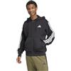 adidas Essentials 3-Stripes Fleece Hoodie Top Track, Nero/Bianco, 3XL Uomo
