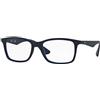 Ray-Ban 7047 Occhiali opachi trasparenti Uomo, Blu (Dark Blue), 54