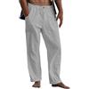 LVCBL Pantaloni Sportivi Casual in Lino da Uomo Estivi Larghi per Yoga Spiaggia con Elastico in Vita,M-3XL