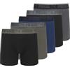 Puma Boxer da Uomo, Confezione da 5, Oliva/Nero/Blu/Grigio, Medium