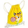 Draeger - Zaino Tiger - Borsa in tessuto 100% cotone - ideale per riporre giocattoli o snack