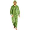 RICK AND MORTY Pigiama Intero Uomo - Caldo Pigiamone in Pile con Cappuccio S-2XL Pigiami Invernali Interi Gadget Regalo (Verde, M)