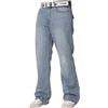BRAND KRUZE Jeans Bootcut Pantaloni Svasati A Gamba Larga in Denim - Big Tall per Uomo Stonewash Chiaro 44W / 30L