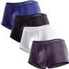Ouruikia Boxer da Uomo Modal Boxer Slip Leggeri Turnks Senza Tag Mutande Biancheria Intima con Sacchetto Separato, 4 Colori (4 Pezzi), XL