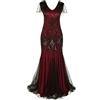 Generic Bellissimi abiti formali da donna vintage con paillettes abito da banchetto leggero di lusso per feste da sera gonna lunga madre della sposa abiti con maniche
