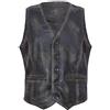 Infinity Leather Gli Uomini Liscia Capra Scamosciata Smart in Pelle Nero Gilet M