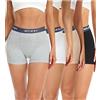 wirarpa Culotte Donna Cotone Mutande Boxer Pantaloncini Sottogonna Anti-sfregamento Short 3'' Inseam Pacco da 4 Nero Grigio Beige Bianco Taglia S