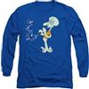 SPONGEBOB SQUAREPANTS Spongebob Squidwardã¢Â‚¬Â„¢S Clarinet T-Shirt Unisex a Maniche Lunghe, Blu Reale, M