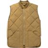 Generic Gilet trapuntato leggero da uomo, giacca da lavoro isolante, senza maniche, con cerniera, trapuntato a rombi, capospalla