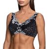 frugue Reggiseno Post Operatorio Cotone Senza Ferretto Donna Nero a Pois IT 6B (EU 95B)