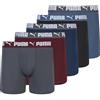 Puma Boxer da Uomo, Confezione da 5, Rubino/Blu/Nero/Grigio, X-Large