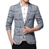 Generic Blazer da uomo in tweed casual intelligente, giacche scozzesi da uomo giacca a quadri abiti scozzesi slim fit blazer con un bottone giacche da uomo blazer nero slim fit casual blazer da uomo in