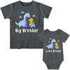 Funnycokid Fratello Maggiore Fratello Minore Completi per Bambini Abbigliamento Coordinato Set di Camicie per Bambini Regali per Neonati, Kid(5T)/Baby(3-6 M)