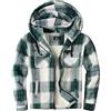 JACKETOWN Giacca Uomo in Pile Con Cappuccio Camicia in Flanella a Quadri Giacca Intermedia Calda E Imbottita Giacca Casual Con Tasche Ideale per Autunno E Inverno