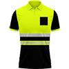 MyMixTrendz Mens New Hi Vis High Visibility Safety Work Wear Short Sleeve 2 Tone Contrast Polo Shirts Work Wear Top S-2XL