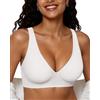 Adisputent Reggiseno senza fili Jelly Bra Push Up Gel Bras per le donne | Reggiseno a V profondo, senza ferretto, senza cuciture, supporto morbido, comfort, tuffo, copertura completa