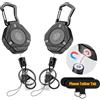 Oaridey - Set di 2 portachiavi magnetici retraibili, cordino resistente con linguette per telefono, porta badge retrattile per carte ID tattico con cavo in acciaio rivestito da 31,8'' e 10,0 once
