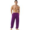 HOEREV Uomo Donna Super Soft Yoga Pantaloni Taiji Lounge Pant, Viola, XXL
