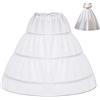 APRRMLIZW Ragazze Abito da Sposa in Crinolina Sottogonna Bianco Abito da Ballo in Crinolina Sottoveste per Principessa Matrimonio di Donne