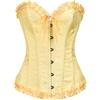 KUOSE Corsetto da donna nero basco modellante overbust top plus size S-6XL, Giallo-9, 8-10