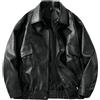 GaoLeAve Bomber in pelle da uomo giacche in pelle antivento uomo slim fit casual cappotto in pelle PU uomo cappotti classici