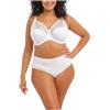 Elomi Women's Morgan Banded Bra: Comfort & Support. Three-Section Cup, Side Frame, Stretch Lace. DD+ Bras Reggiseno Altamente Coprente, Bianco, 5F Donna