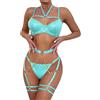 Aranmei Set di Lingerie da Donna Sexy 6 Pezzi di Lingerie con Reggicalze Set di Reggiseno con Ferretto e Catena Set di Lingerie per Donna