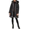 GUESS Women's Midweight Puffer Jacket Cappotto Alternativo in Piuma, Nero con Cintura, X-Large Donna