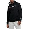 Champion, Fleece, Hoodie, Comfortable Men's Sweatshirt, Script Logo (Reg. Or Big & Tall) Maglia di Tuta, Scritta Nero/Campione, M Uomo