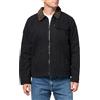 Levi's Workwear Cotton Canvas Corduroy Collar Depot Jacket Giacca in Cotone, Trapunta Foderata Nera, XL Uomo