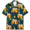 QWEFVB Camicia hawaiana per uomo donna divertente camicia hawaiana da uomo estate spiaggia Aloha manica corta casual bottone