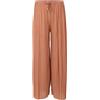 malito more than fashion Pantaloni da donna plissettati, morbidi e fluenti, in chiffon, lunghi estivi, alla moda, 883, terracotta, S-M