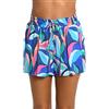 La Blanca Beach Short Swimsuit Cover Up Bermuda, Multicolore/Foglie dipinte, XS Donna
