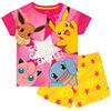 Pokémon Pigiama Bambina | Pigiama Pikachu | Eevee Pigiami Ragazza | Pigiamone Maniche Corte Bambino | 7-8 Anni