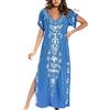 L-Peach Abito da Spiaggia Maxi Donna Copricostume da Bagno Kaftano Lungo Vestito Kimono Mare Spiaggia