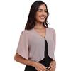SURVODJA - Cardigan corti in chiffon da donna, bolero leggero