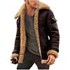 Generic Giacca in pelle scamosciata da uomo, giacche in pelle scamosciata da uomo giacca in pile taglie forti giacca in pile con tasche inverno caldo trench cappotto in piedi giacca plus size cappotto