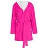 Generic Accappatoio da donna in flanella, accappatoio corto con cappuccio, morbido accappatoio in morbido peluche, altamente assorbente, a maniche lunghe, caldo accappatoio per casa, palestra, spa e hotel