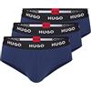 HUGO Hipbrief Tripletpack, Mutande, Uomo, Blu (New - Navy410), XXL