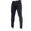 Generic Jeans skinny da uomo, in denim elasticizzato, stile retrò, a tutta la vita, pantaloni in denim, gamba dritta, da lavoro, da motociclista, jeans in denim invecchiato, jeans casual slim fit, jeans blu